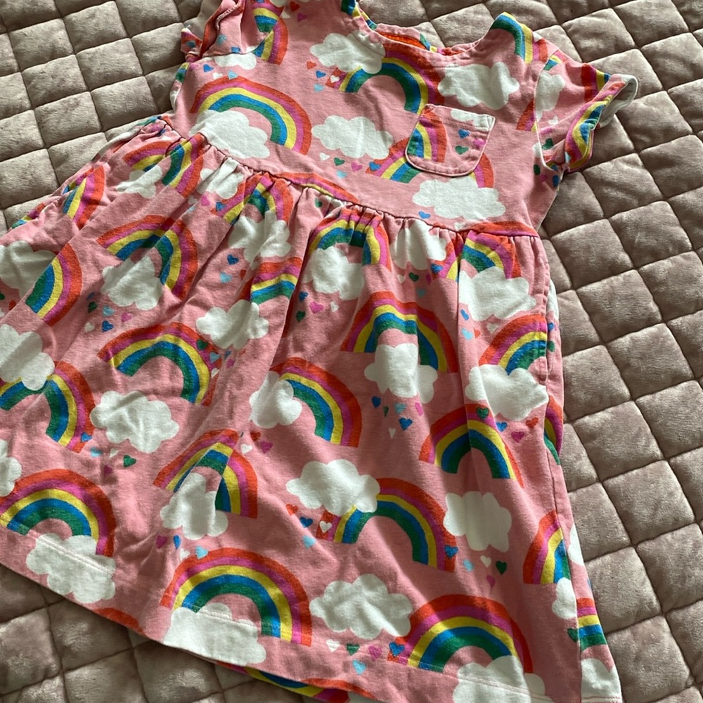Mini Boden 5-6Y, rainbow dress
